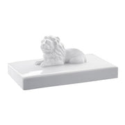 Bavarian Lion White Paperweight by Nymphenburg Porcelain Nymphenburg Porcelain 