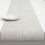 Chilewich: Mosaic Woven Vinyl Placemats Set of 4 & Table Runners Placemat Chilewich Runner Grey 