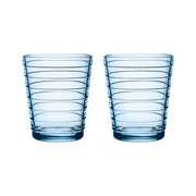 Glass Tumblers by Aino Aalto, Set of 2 for Iittala Glassware Iittala 7.75 oz Aqua 