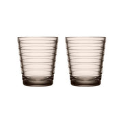 Glass Tumblers by Aino Aalto, Set of 2 for Iittala Glassware Iittala 7.75 oz Linen 