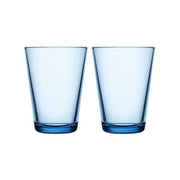 Kartio Glasses, Set of 2 or Single by Kaj Franck for Iittala Glassware Iittala 13.5 oz. Aqua 
