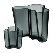 Alvar Aalto 3.75" & 6.25" Vase Set for Iittala Vases, Bowls, & Objects Iittala Dark Grey 