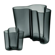 Alvar Aalto 3.75" & 6.25" Vase Set for Iittala Vases, Bowls, & Objects Iittala Dark Grey