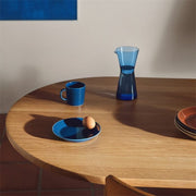 Kartio Glass 1 Quart Carafe or Pitcher, Ultramarine Blue by Kaj Franck for Iittala Glassware Iittala 