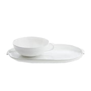 Lotos White with Platinum Rim Luncheon Plate for Tea Cup by Wolfgang von Wersin for Nymphenburg Porcelain Dinnerware Nymphenburg Porcelain