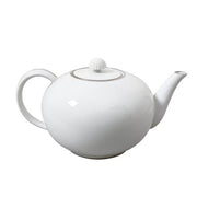 Lotos White with Platinum Teapot, 71 oz. by Wolfgang von Wersin for Nymphenburg Porcelain Dinnerware Nymphenburg Porcelain