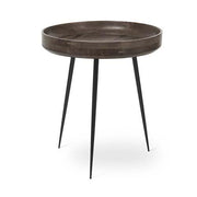 Bowl Table, 18.1" by Ayush Kasliwal for Mater Furniture Mater Sirka Grey Stain Lacquered 