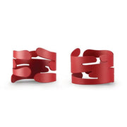 Alessi Bark Steel Napkin Rings, Set of 2 Christmas Alessi Red