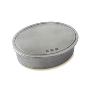Oval Dresser Box by Match Pewter Jewelry & Trinket Boxes Match 1995 Pewter Small