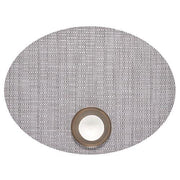 Chilewich: Thatch Woven Vinyl Placemats, Set of 4 Placemat Chilewich Oval 14" x 19.25" Dove