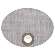 Chilewich: Thatch Woven Vinyl Placemats, Set of 4 Placemat Chilewich Oval 14" x 19.25" Dove 