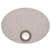 Chilewich: Thatch Woven Vinyl Placemats, Set of 4 Placemat Chilewich Oval 14" x 19.25" Pebble