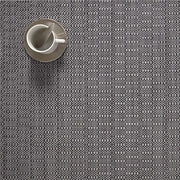 Chilewich: Thatch Woven Vinyl Placemats, Set of 4 Placemat Chilewich Rectangle 14" x 19" Pewter