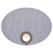 Chilewich: Thatch Woven Vinyl Placemats, Set of 4 Placemat Chilewich Oval 14" x 19.25" Rain