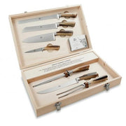 No. 2732 Small Set of 7 Serving Knives with Faux Ox Horn Handles by Berti Knive Set Berti 