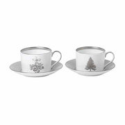 Winter White Teacup & Saucer, Set of 2 by Wedgwood Dinnerware Wedgwood 