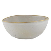 Gold Stone Stoneware Salad Bowl, White by Casa Alegre Dinnerware Casa Alegre