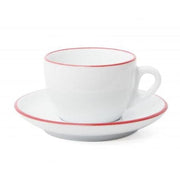 Verona Red Rimmed Cappuccino Cup and Saucer, 6.1 oz. by Ancap Cup Ancap 
