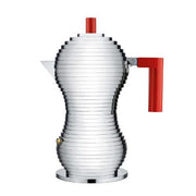 Pulcina Stovetop Espresso Coffee Maker by Michele de Lucchi for Alessi Espresso Maker Alessi 3 Cup Red
