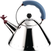 Classic Water Tea Kettle with Bird 9093 by Michael Graves for Alessi Water Kettle Alessi Blue