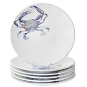 Blue Crab Dinner Plate, 10", Set of 6 by Abbiamo Tutto Dinnerware Abbiamo Tutto