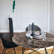 Glossy Marble Round Dining Table, 28" h. by Antonio Citterio with Oliver Low for Kartell Furniture Kartell 