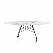 Glossy Marble Oval Dining Table, 28" h. by Antonio Citterio with Oliver Low for Kartell Furniture Kartell 