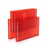 Magazine Rack by Giotto Stoppino for Kartell Home Accents Kartell Orange Red/Opaline 