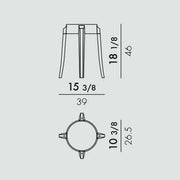 Charles Ghost Low Stool, 18", Set of 2 by Philippe Starck for Kartell Chair Kartell