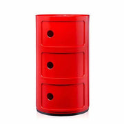 Componibili Classic 3 Element Storage Unit by Anna Castelli Ferrieri for Kartell Furniture Kartell Red 