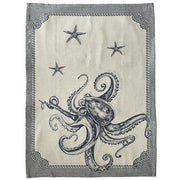 Octopus Blue Cotton Kitchen Towel, 31" x 22", Set of 4 by Abbiamo Tutto Dish Towel Abbiamo Tutto 