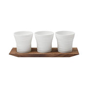 Pulse Set of 3 Table Lanterns or Votives on Tray by Hering Berlin Candleholder Hering Berlin 