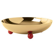 Penelope Bowl, PVD Gold with Carnelian Red by Sambonet Serving Bowl Sambonet Large 
