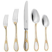 Lauriers Silverplated Gold Accents 10.5" Serving Fork by Ercuis Flatware Ercuis