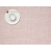 Chilewich: Woven Vinyl Mini Basketweave Placemats, Sets of 4 Placemat Chilewich Rectangle (14" x 19") Blush 
