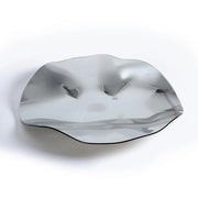 IZDATGLAZ Monochromatic Glass Circular Centerpiece by Orfeo Quagliata Artwork Orfeo Quagliata 18" Silver 