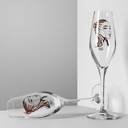 All About You 7.5 oz. Champagne Glass, Set of 2 by Sara Woodrow for Kosta Boda Glassware Kosta Boda Forever Yours