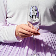 All About You 7.5 oz. Champagne Glass, Set of 2 by Sara Woodrow for Kosta Boda Glassware Kosta Boda