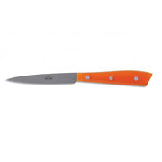 Compendio Paring Knives with Polished Blades and Lucite Handles by Berti Knife Berti Orange Lucite
