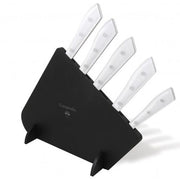 Compendio Kitchen Knives with Polished Blades and Lucite Handles, Set of 5 by Berti Knive Set Berti Ice Lucite 