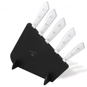 Compendio Kitchen Knives with Polished Blades and Lucite Handles, Set of 5 by Berti Knive Set Berti Ice Lucite