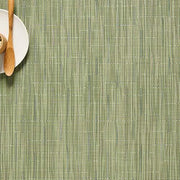 Chilewich: Bamboo Woven Vinyl Placemats, Set of 4 Placemat Chilewich Rectangle 14" x 19" Spring Green 