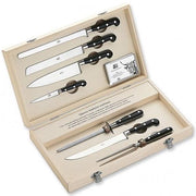 Small Set of 7 Serving Knives with Lucite Handles by Berti Knive Set Berti Black lucite