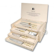Kitchen & Serving Knife Sets of 7 with Lucite Handles by Berti Knive Set Berti White lucite