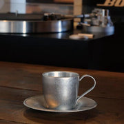Japanese Stainless Steel Vintage INOX Double Walled Espresso Cups, Set of 2, Gift Boxed Spoons Vintage INOX
