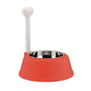 Lupita Large Dog Bowl, Black or Red Orange, 12.5" by Miriam Mirri for Alessi Dog Alessi Red Orange 
