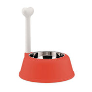 Lupita Large Dog Bowl, Black or Red Orange, 12.5" by Miriam Mirri for Alessi Dog Alessi Red Orange