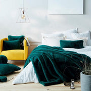 Faux Fur Throws by Evelyne Prelonge Paris Throws Evelyne Prelonge Alpine Green 55" x 63"