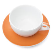 Verona Orange Striped Latte Cup and Saucer, 11.8 oz by Ancap Cup Ancap 