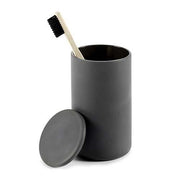 Cose Round Box with Lid, Dark Grey, 5" by Bertrand Lejoly for Serax Bath Serax 